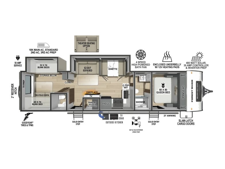 2027 Surveyor Legend 303BHLE Travel Trailer