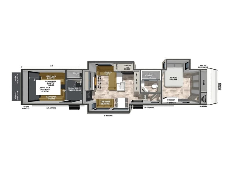 2027 XLR Nitro 41G14 Toy Hauler (Fifth Wheel)