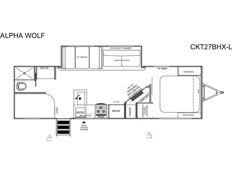 2027 Alpha Wolf 27BHX-L Travel Trailer