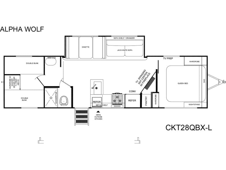 2027 Alpha Wolf 28QBX-L Travel Trailer