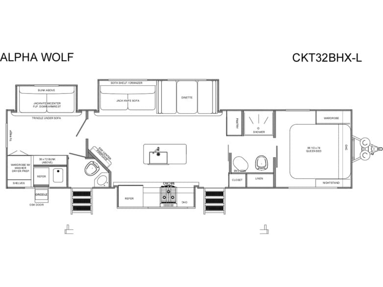 2027 Alpha Wolf 32BHX-L Travel Trailer