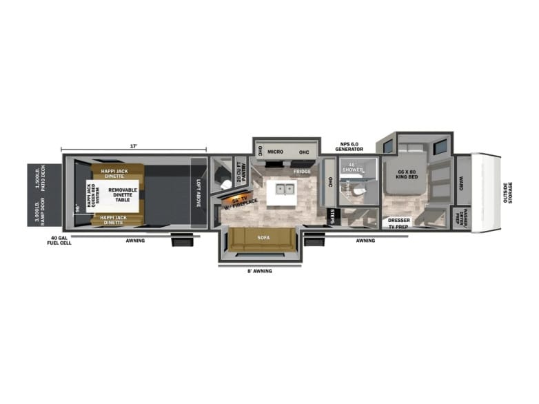 2027 XLR Nitro 40G17 Toy Hauler (Fifth Wheel)