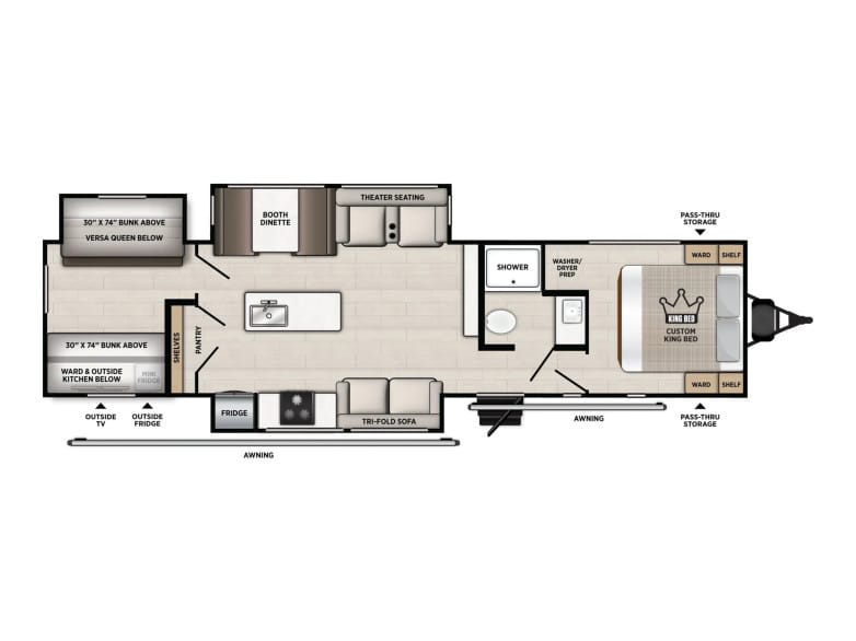2027 Vibe 3400BH Travel Trailer