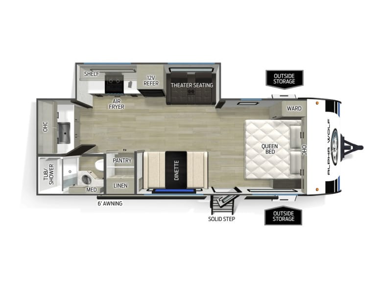 2027 Alpha Wolf 25RKX-L Travel Trailer
