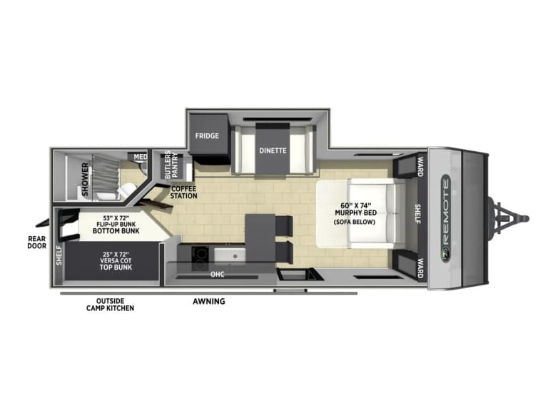 2027 Remote 8' Wide 228RBH Travel Trailer